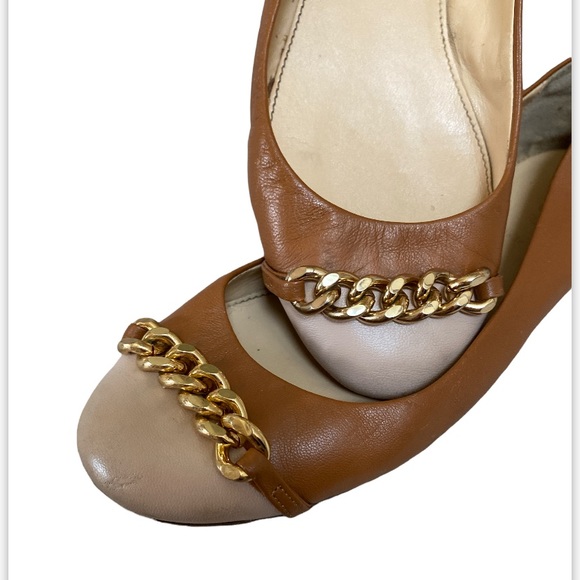 J.CREW NORA CAP TOE CHAIN BALLET FLATS SHOES NUDE size 6 - Picture 5 of 5
